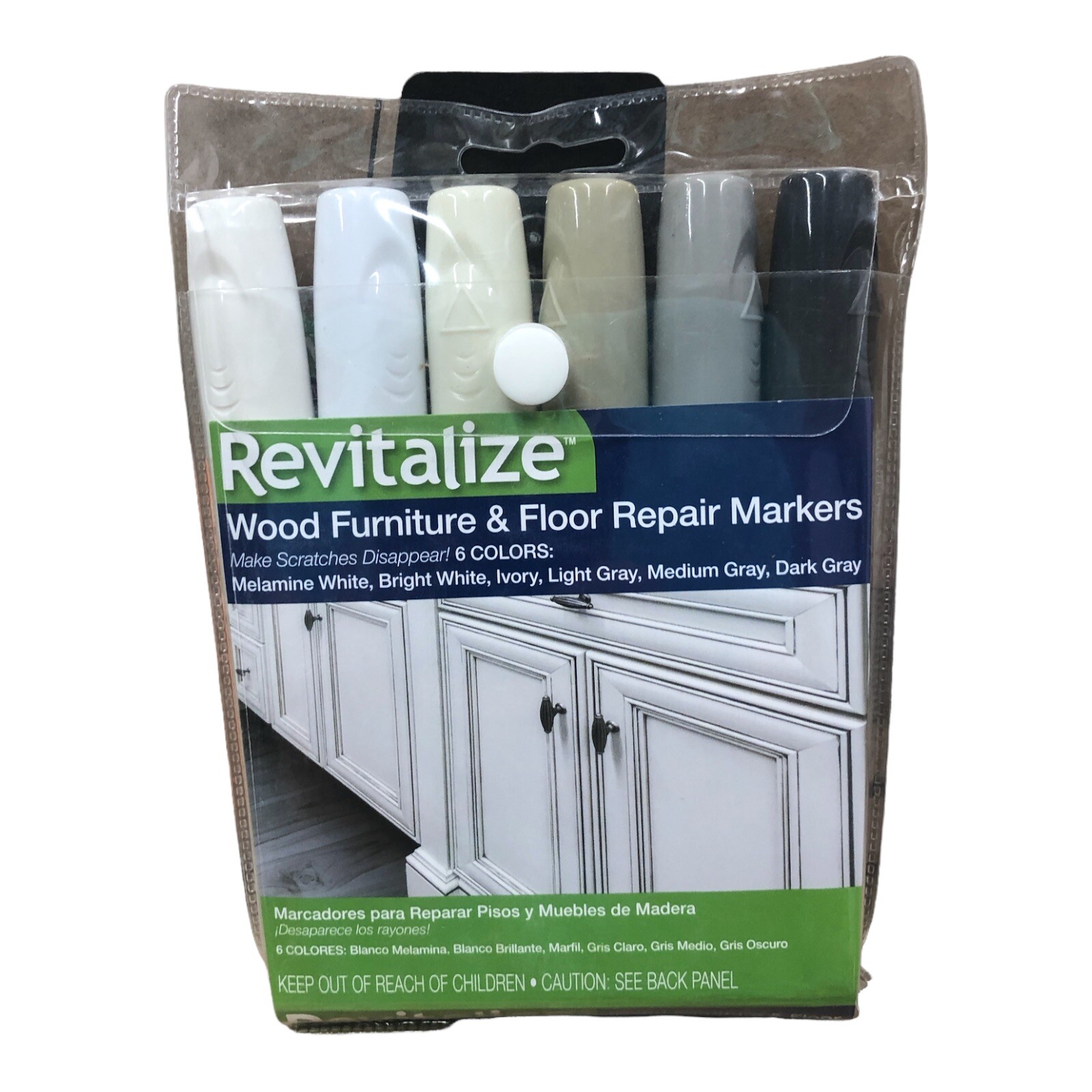 Revitalize Wood Furniture & Floor Repair Markers 6 Ct : White To Dark Gray