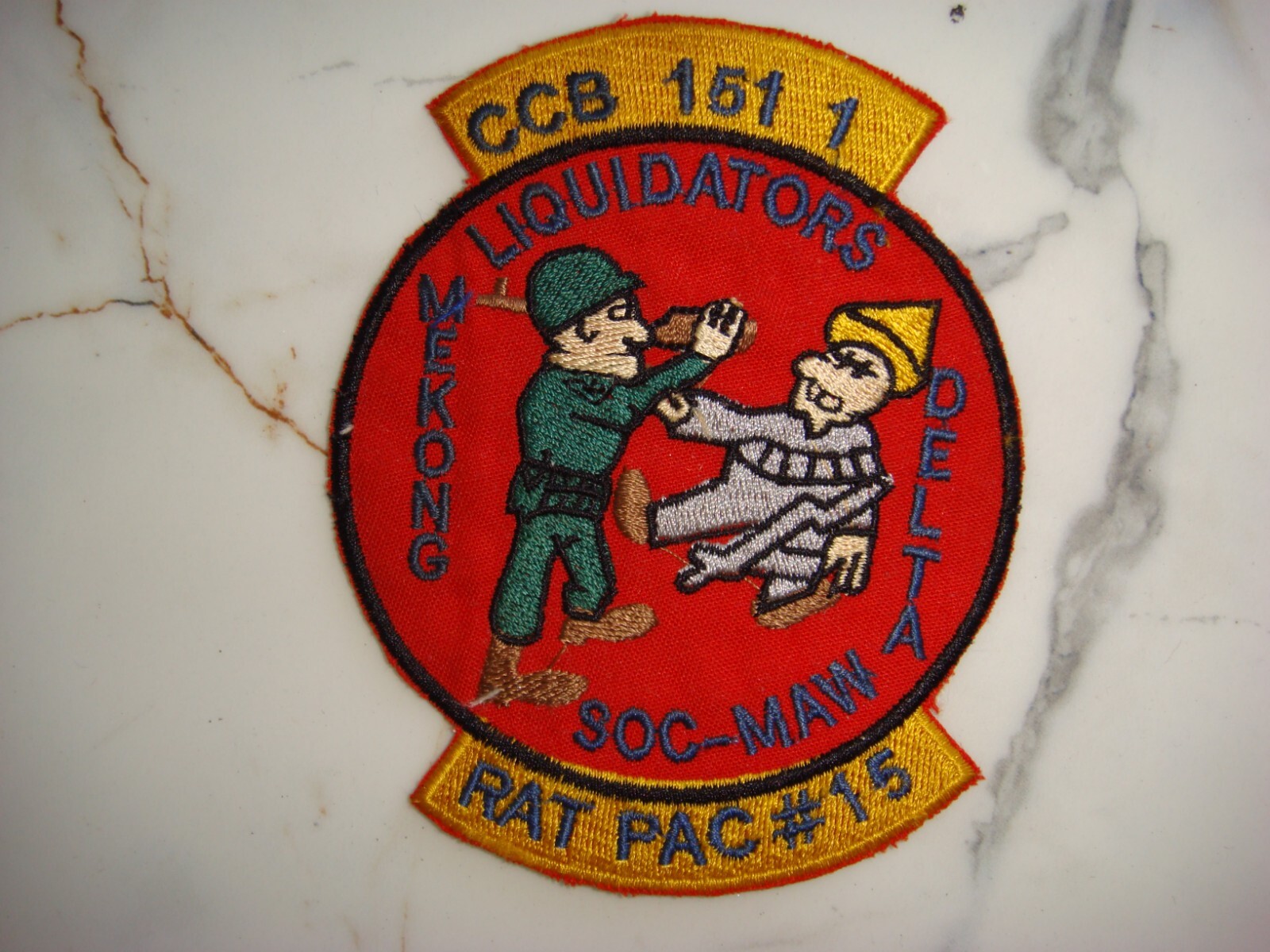 US RAT PAC# 15 MEKONG DELTA  SOC-MAW, VIETNAM WAR PATCH