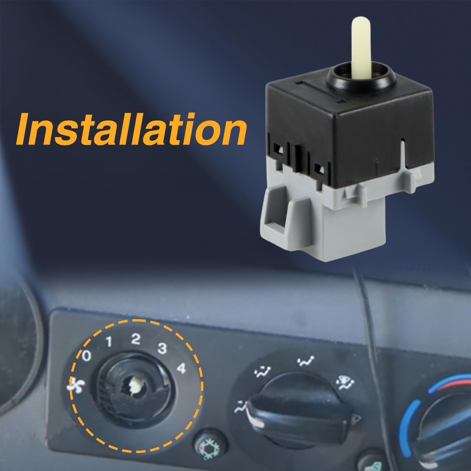 FUSCH HVAC Blower Motor Control Switch Compatible with 2006-2007 Peterbilt...