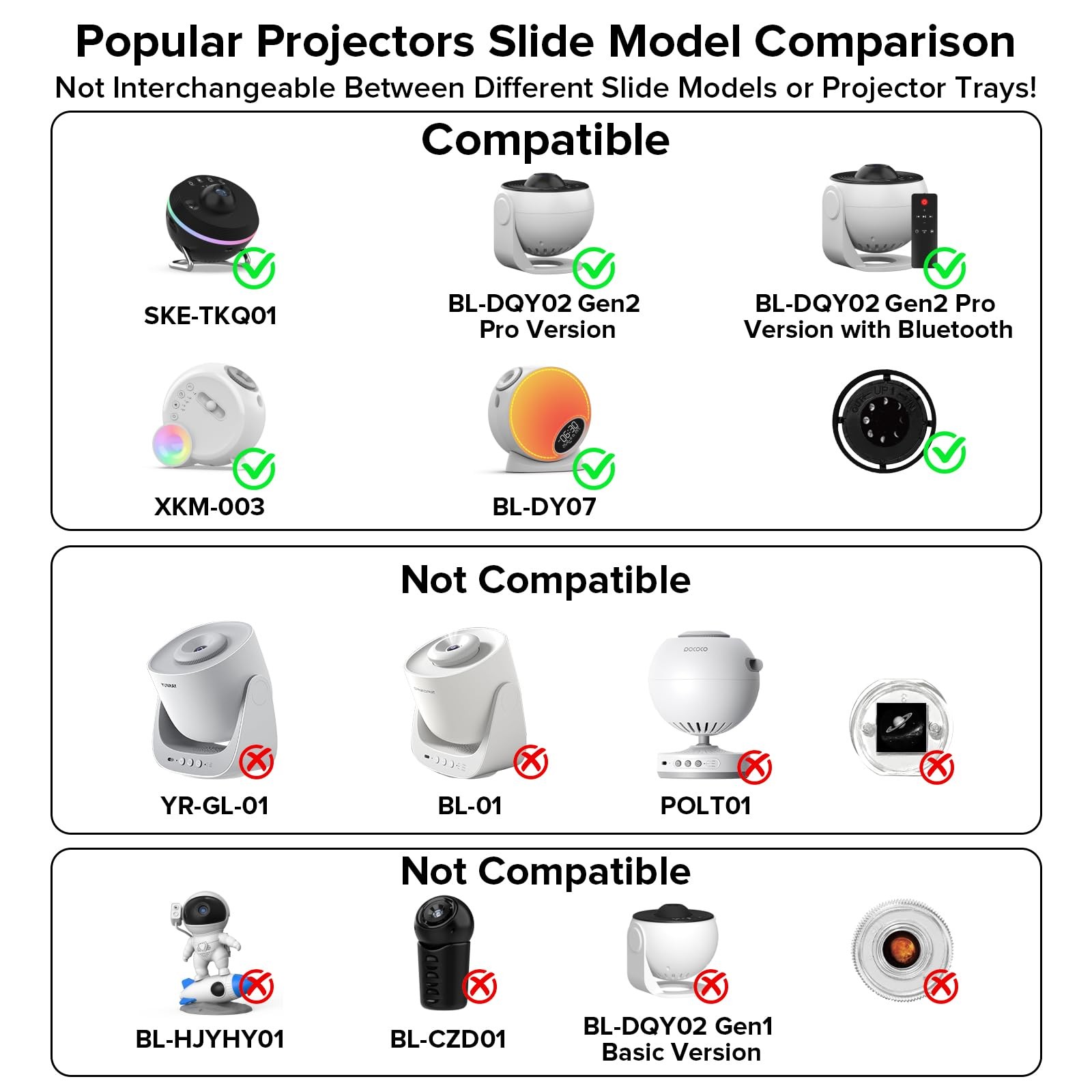 YUNRAY Nebula 4 Galaxy Projector Disc Set