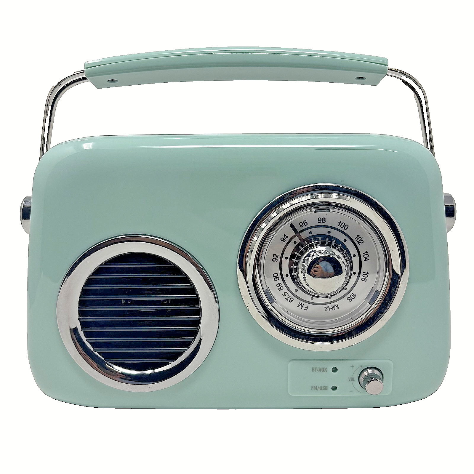 Vintage Retro Radio (FB-R302) w/ Bluetooth Speaker- Cyan