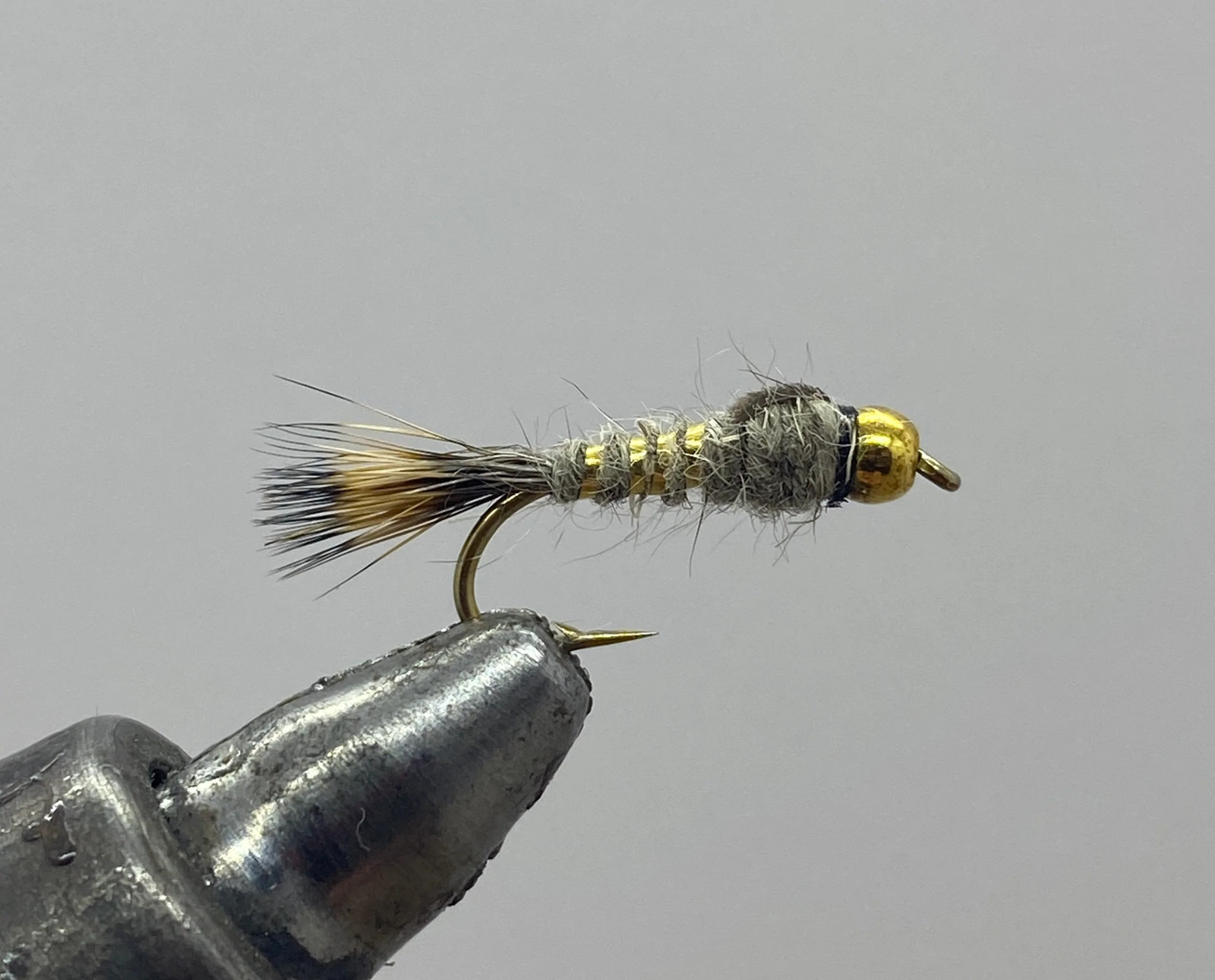 One Dozen (12) Beadhead Gold Ribbed Hare's Ear- Strike Fly Company