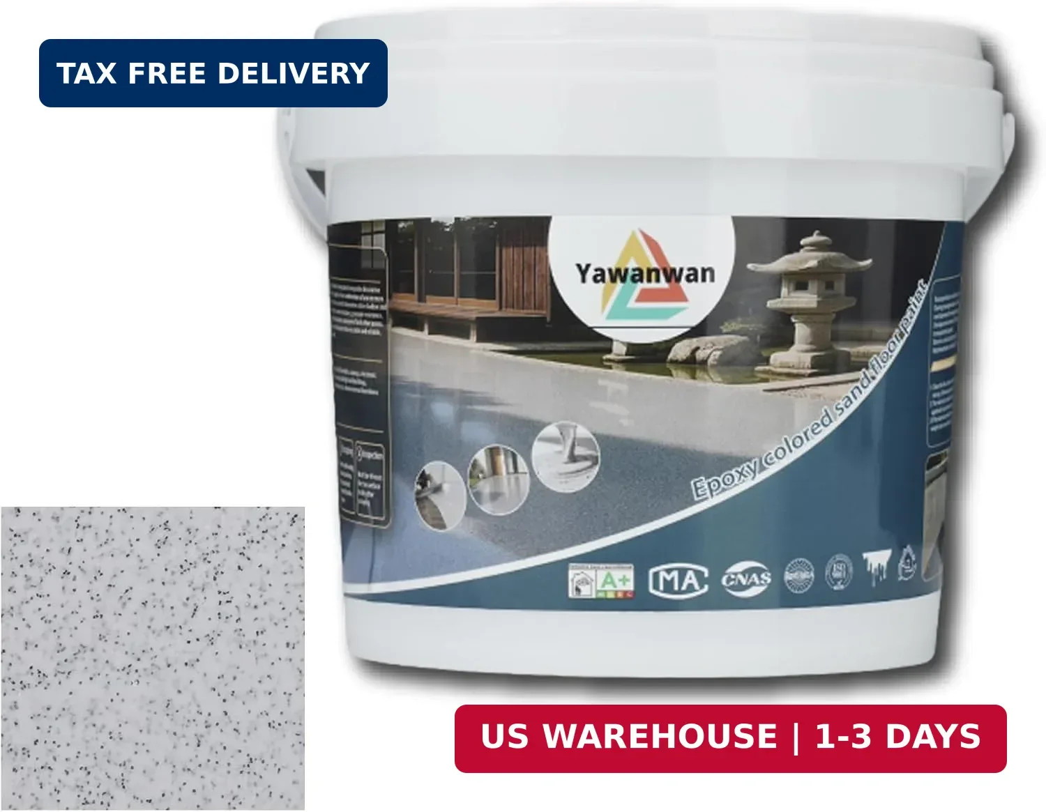 Epoxy Colored Sand Floor Paint, Self-leveling Epoxy Floor Paint for Indoor and O