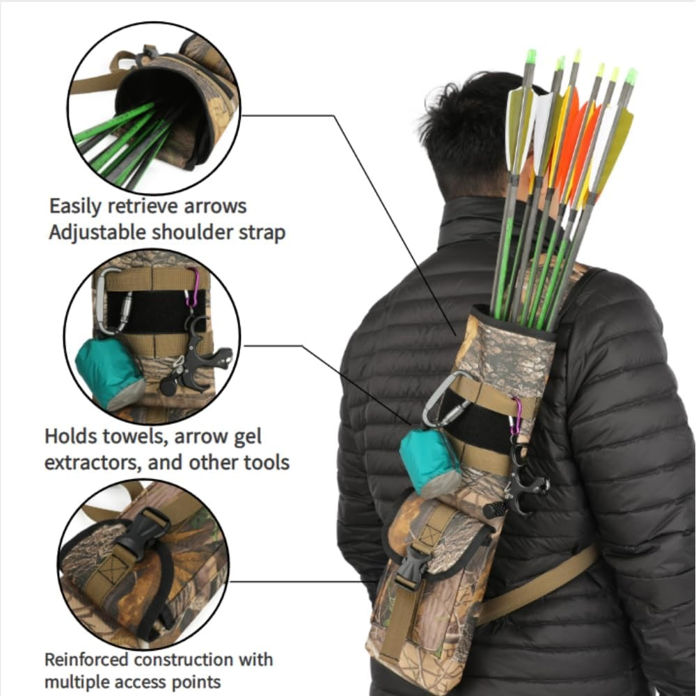 Archery Multi-Function Arrow Quiver - Portable Outdoor Storage Bag, Dedicated fo