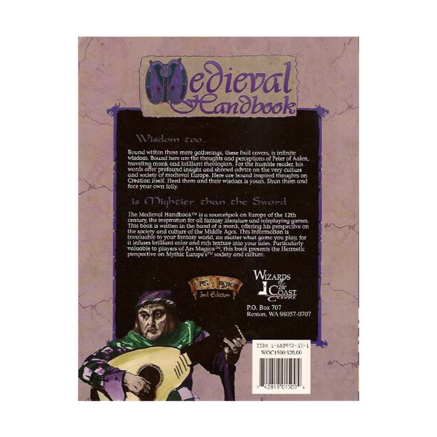 WotC Ars Magica Medieval Handbook VG