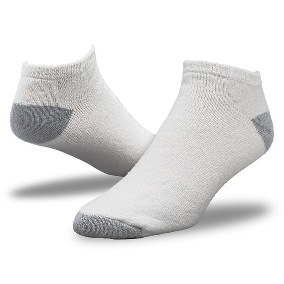 RAILROAD USA MADE- 6 Pk Men's No Show Sock White (6066)