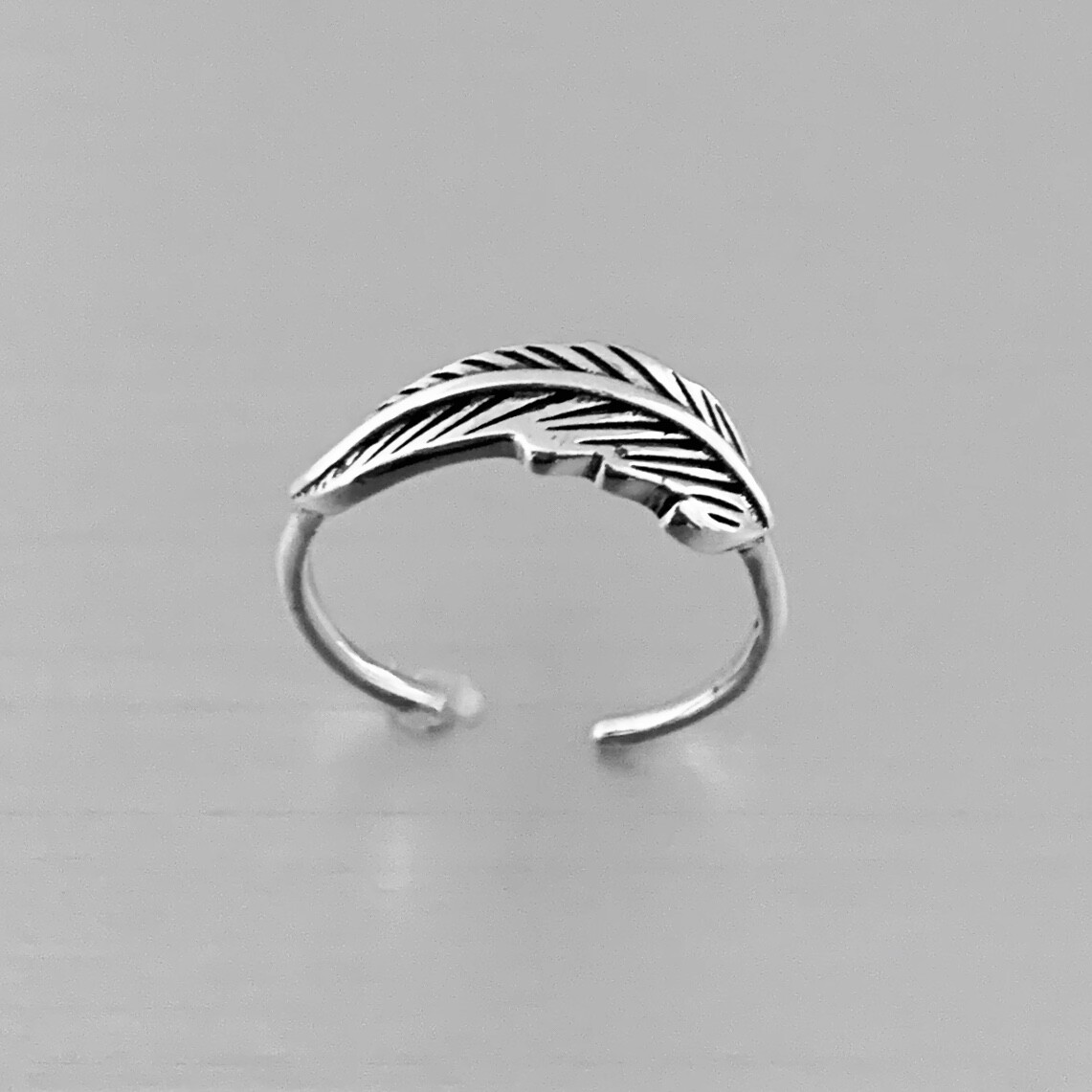 Sterling Silver Angels Wing Toe Ring, Silver Ring, Feather Ring, Religious Ring