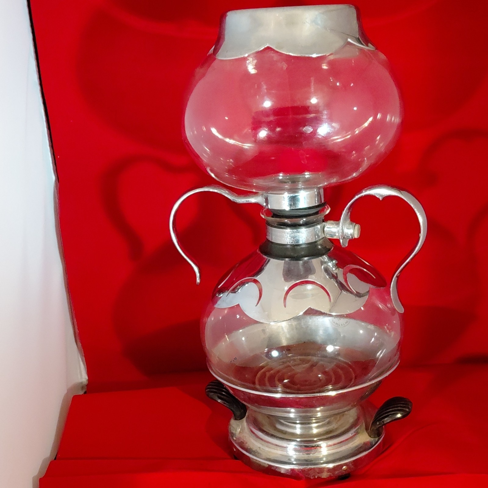 Silex Vacuum Coffee Maker Manual Glass & Metal Silver Lid