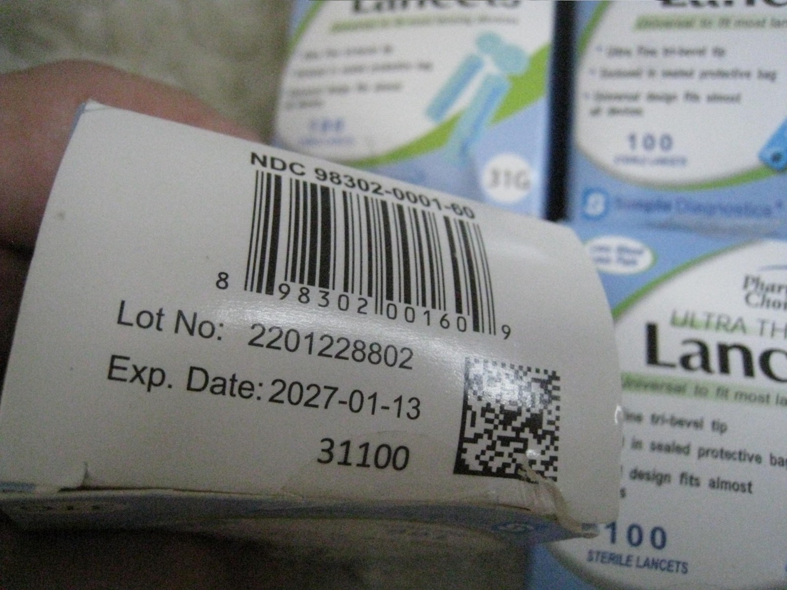 7 Boxes Pharmacist Choice Ultra Thin Lancets 31G - 100x7 01/2027 universal 31100
