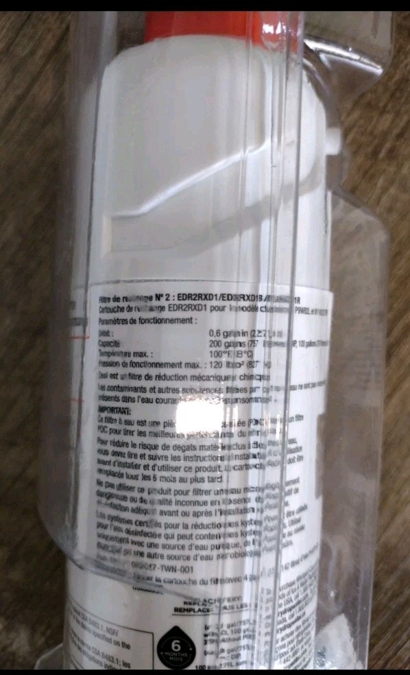 Everydrop Ice and Water Refrigerator Water Filter 2 Sealed Package
