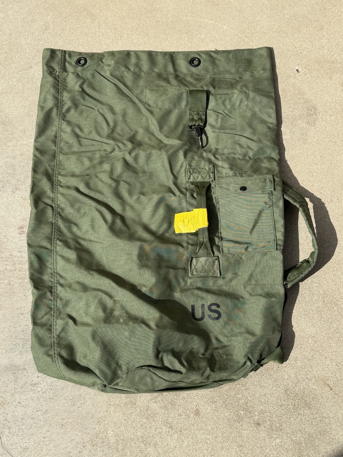 Military Army Style Olive Green Duffle Bag Ruck Sack