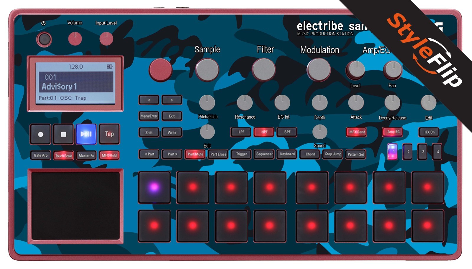 Korg Electribe Sampler | Blue Camo | Protective Decal | StyleFlip Skins