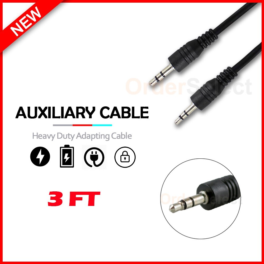 3.5mm Auxiliary Aux Stereo Audio Cable Cord for Samsung Galaxy A32/A52/A52s/ A73