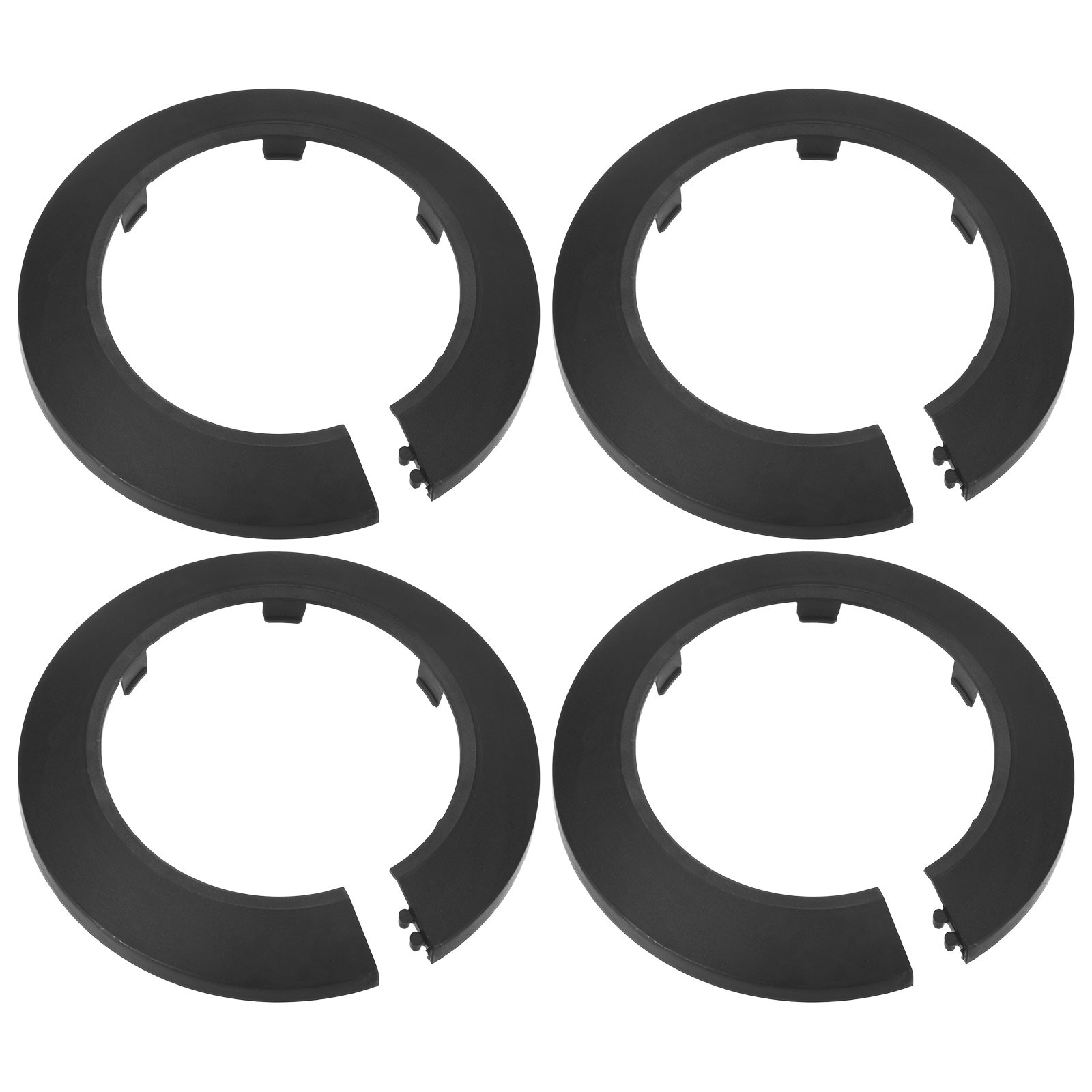 4-Pack Pipe Cover Decoration for 75mm Flange Water Pipe [Black]
