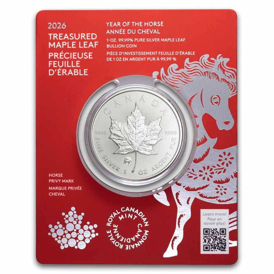 2026 RCM $5 1 oz Ag Treasured Maple Leaf Year of the Horse Privy-Pre-Sale