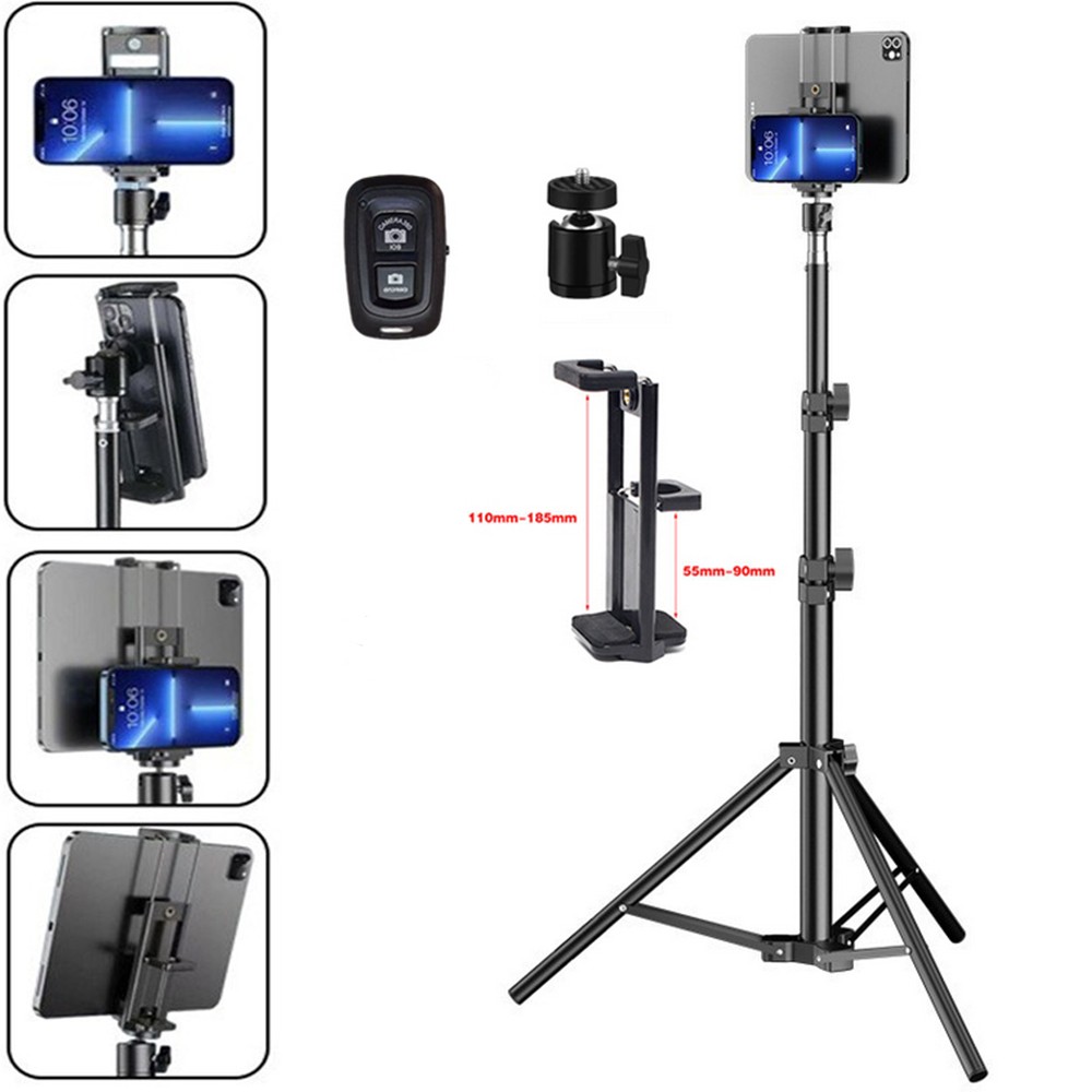 47" Tablet Floor Stand Tripod Holder Bracket Adjustable Phone For 7"-11" ipad