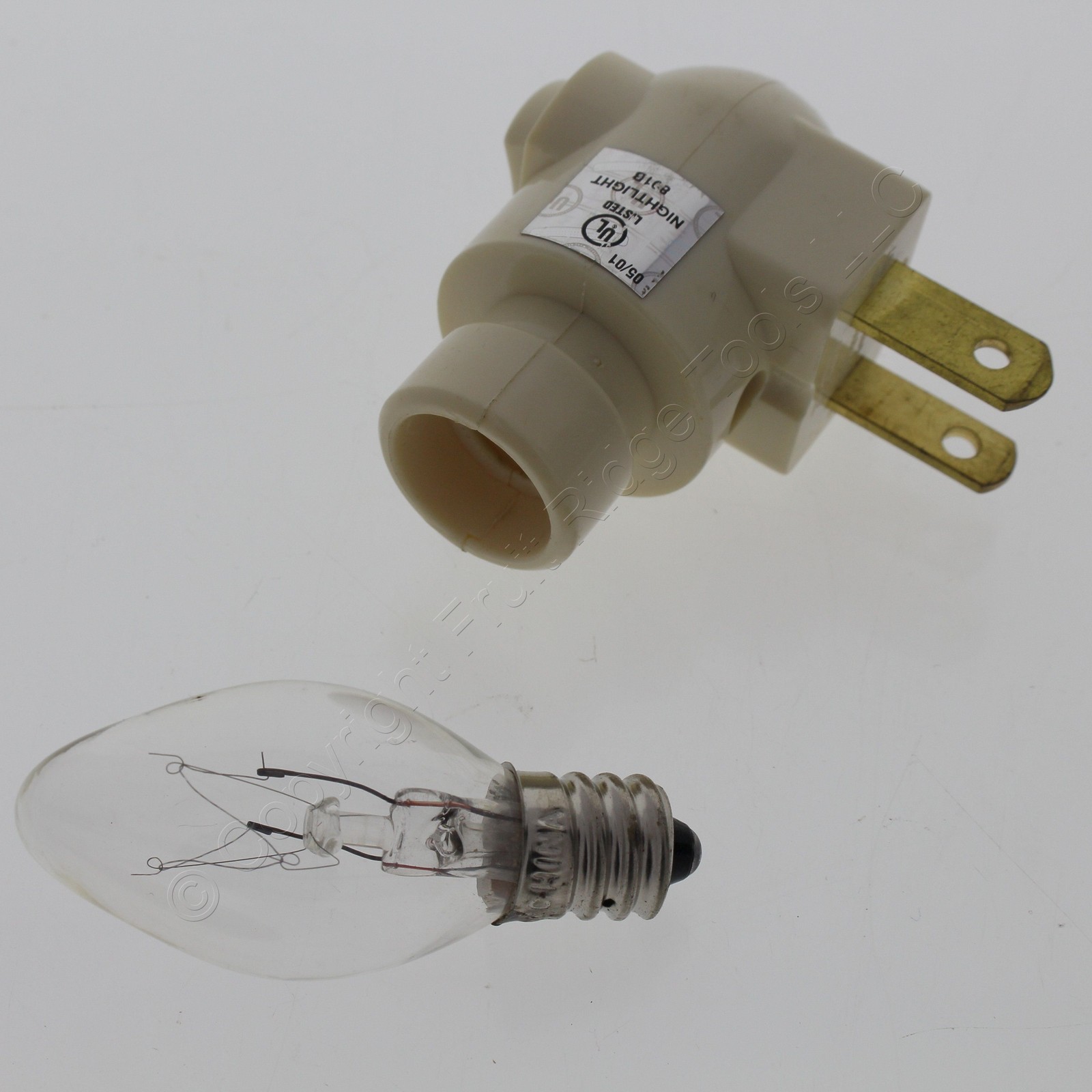 Leviton 801-B Ivory 14W On/Off Nightlight Guide Polarized Non-Grounding
