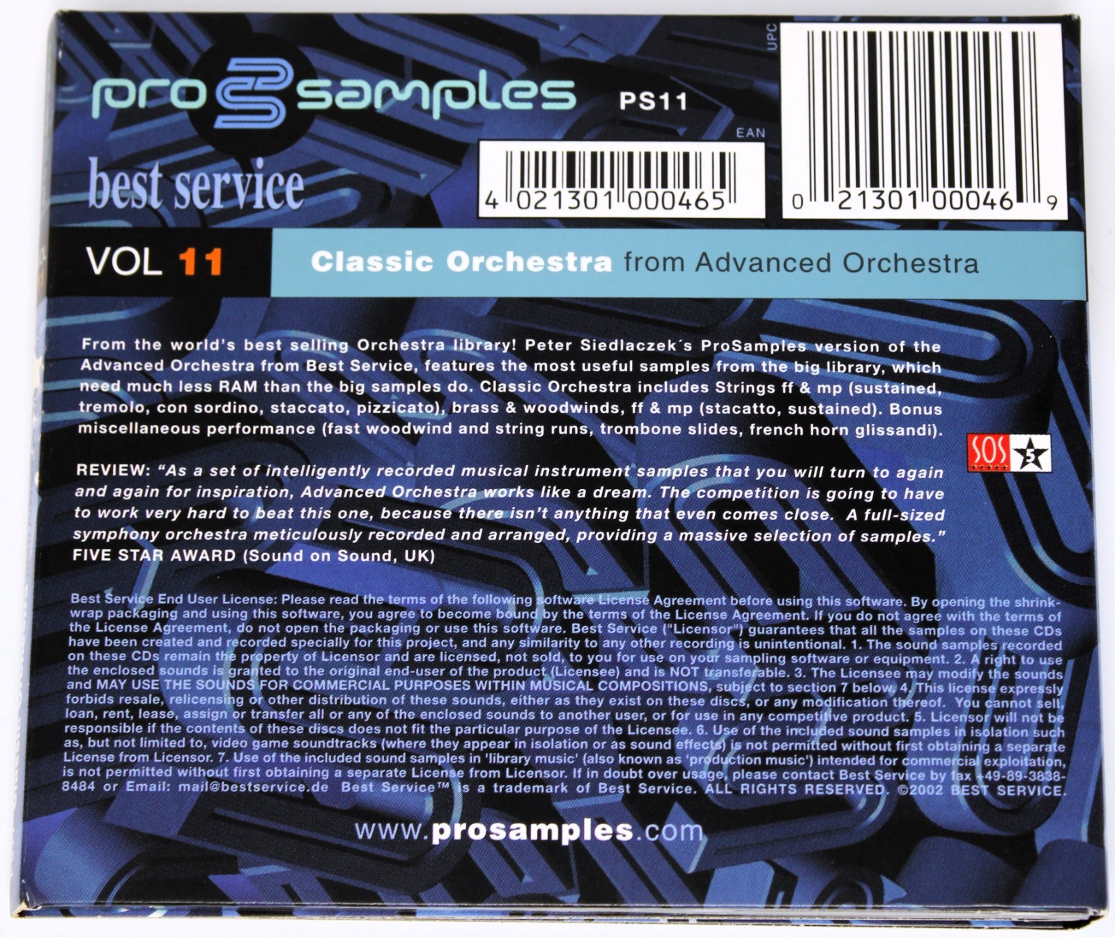 Best Service Pro Samples 11 Classic Orchestra Sample/Sound Library/Sampling CD