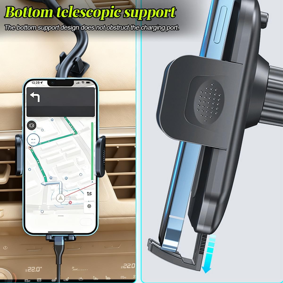 Flexible Gooseneck Long Arm Car Cell Phone Mount for Dashboard Windshield