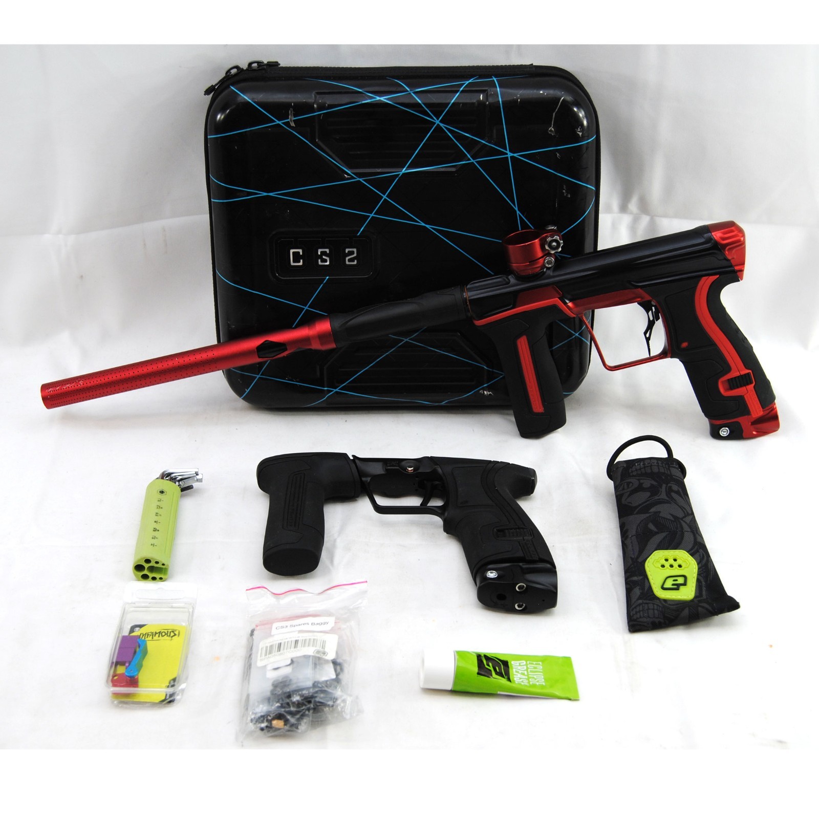 Used Paintball Planet Eclipse CS2 w/ Mech Frame Speedball Gun Marker Black/Red