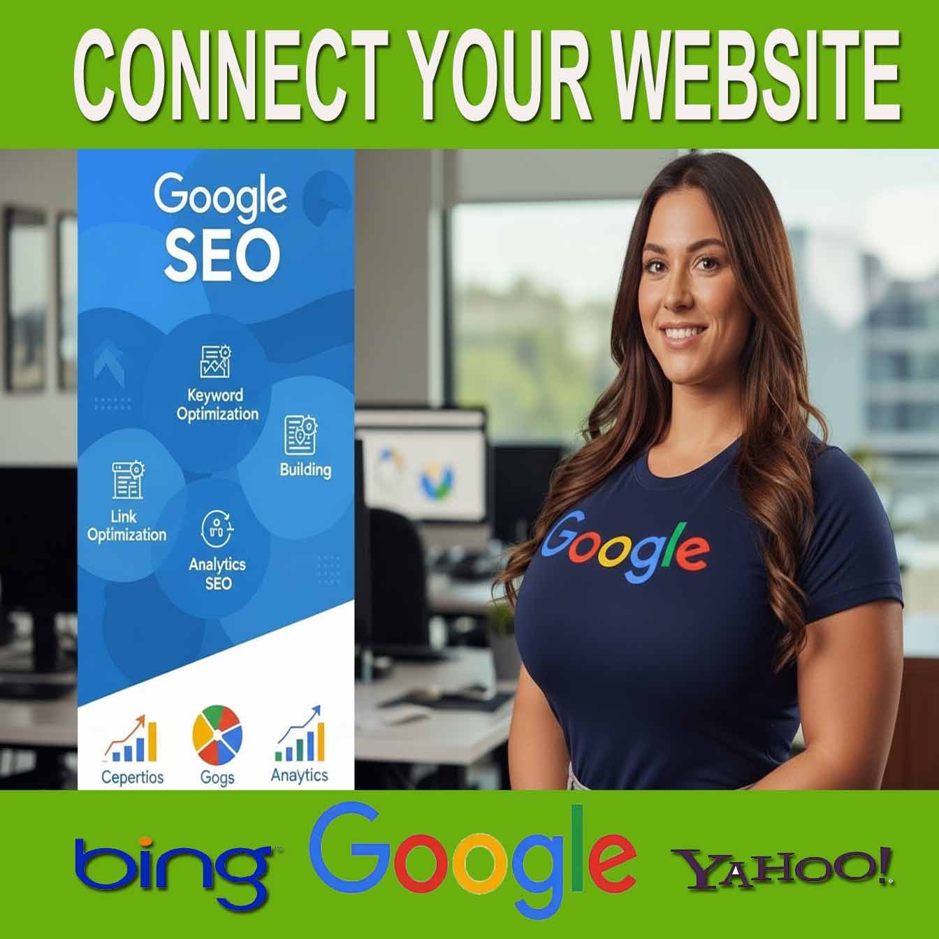 GOOGLE  SEO Services | CONNECT YOUR WEBSITE TO GOOGLE - BING - YAHOO - GMB Pack