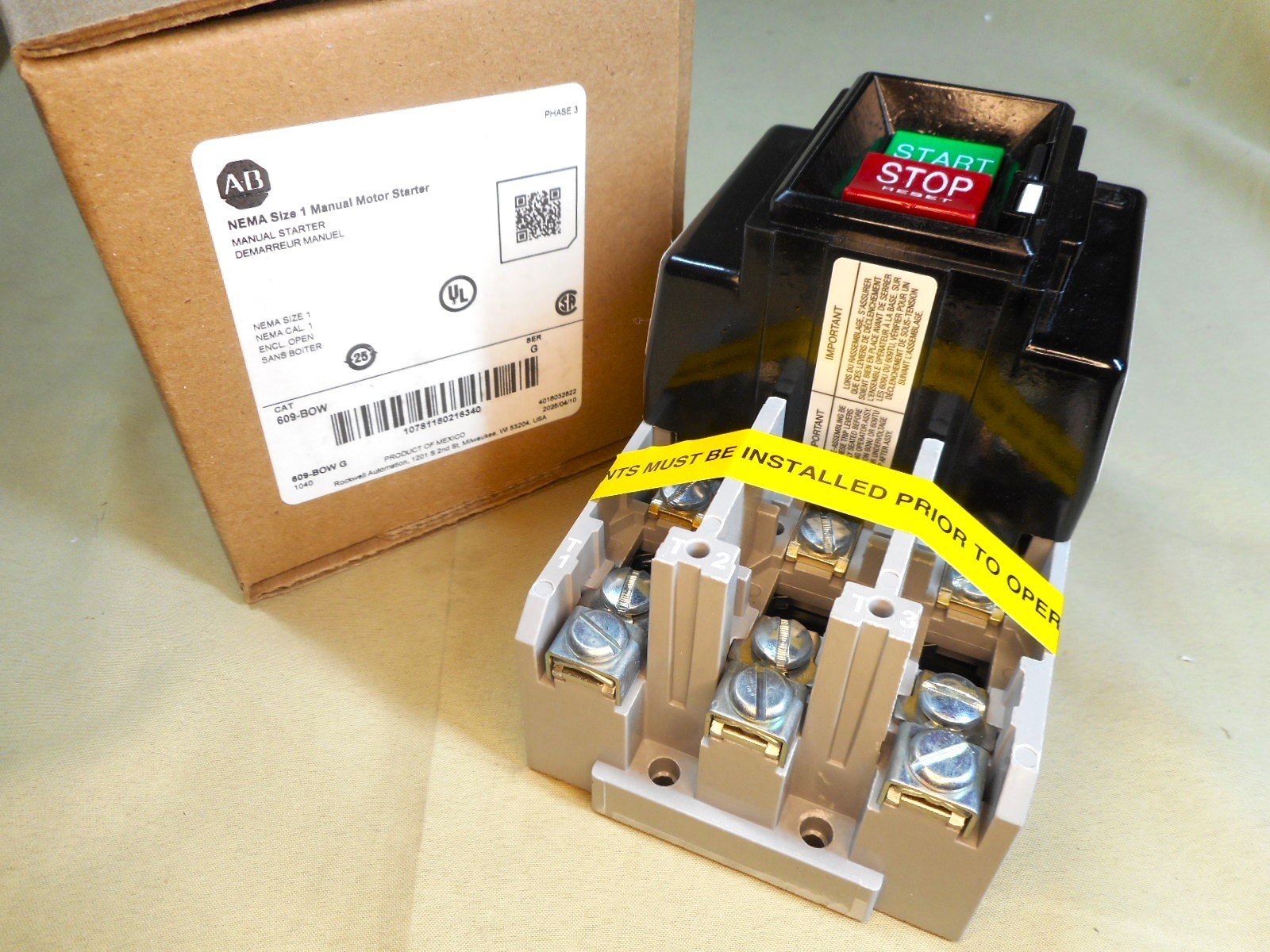 Allen Bradley 609-BOW manual starting switch (NIB)