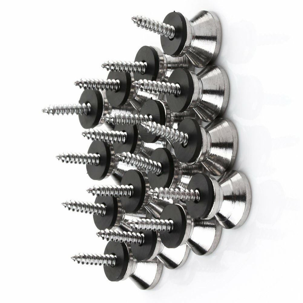 2/4/8/16Pcs Most Guitar Bass Chrome Metal End Pin Strap Buttons Cushion Screws-