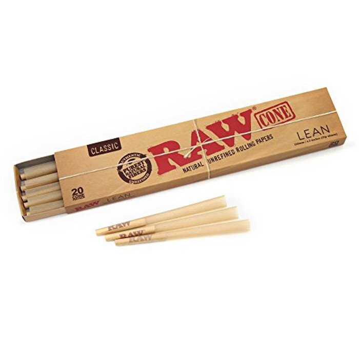 🍃😎 12 X RAW CLASSIC LEAN CONES - NATURAL UNREFINED ROLLING PAPERS 🍃