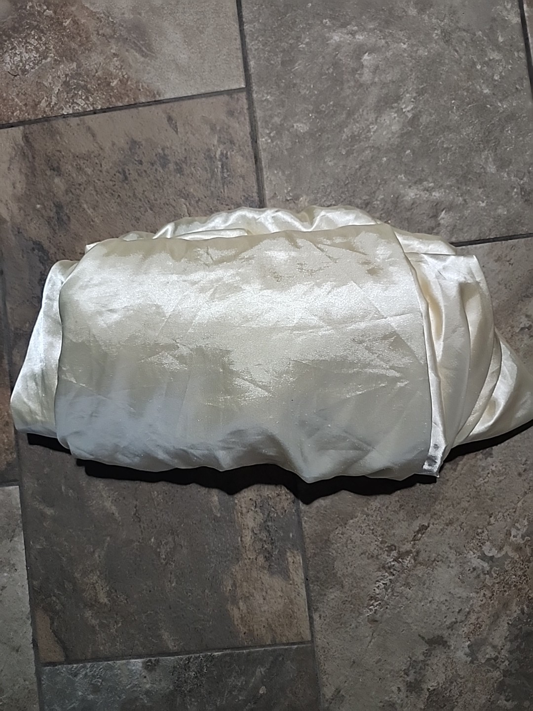 Satin Fitted Sheet Silky Bed Sheet Soft Luxury cream color polyester