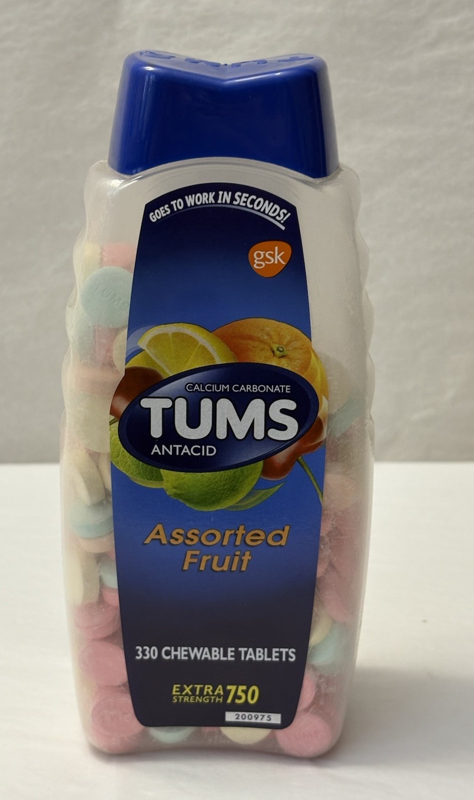 New Chewable Antacid 750 Tablets Heartburn Relief EXP 5/27 (SH17)