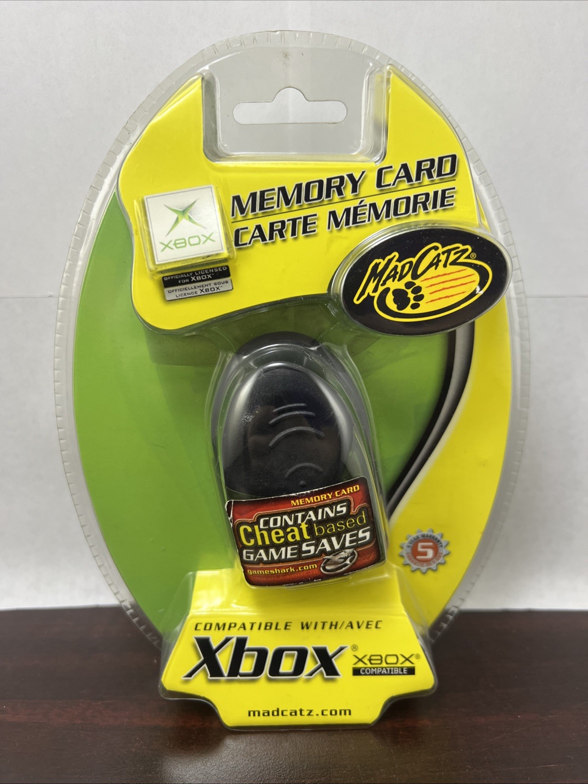 New Sealed Original XBOX Green Memory Card 8 MB Mad Catz GameShark #ML