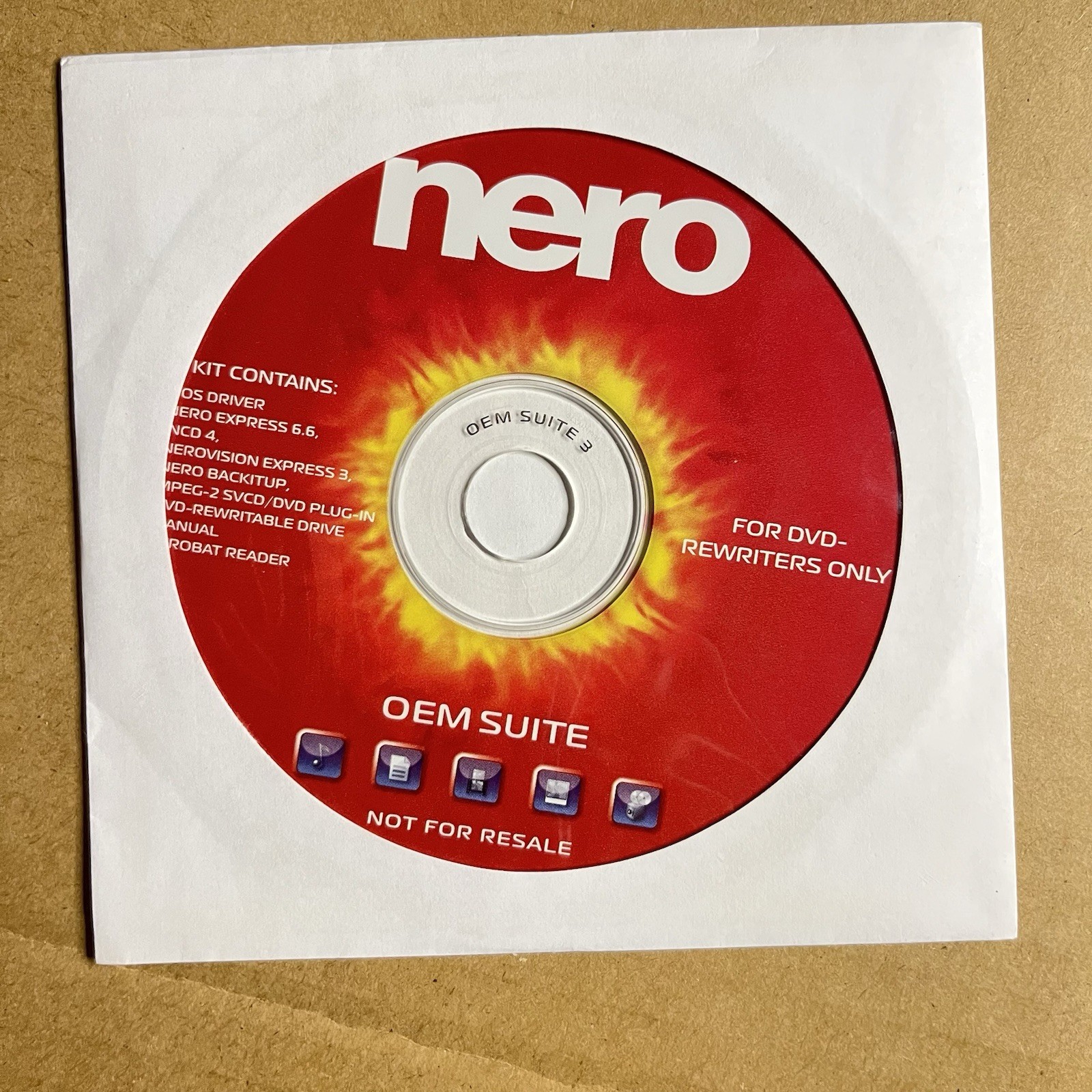 Nero OEM Suite DVD-Rewriter Software CD Disc Burning Recording