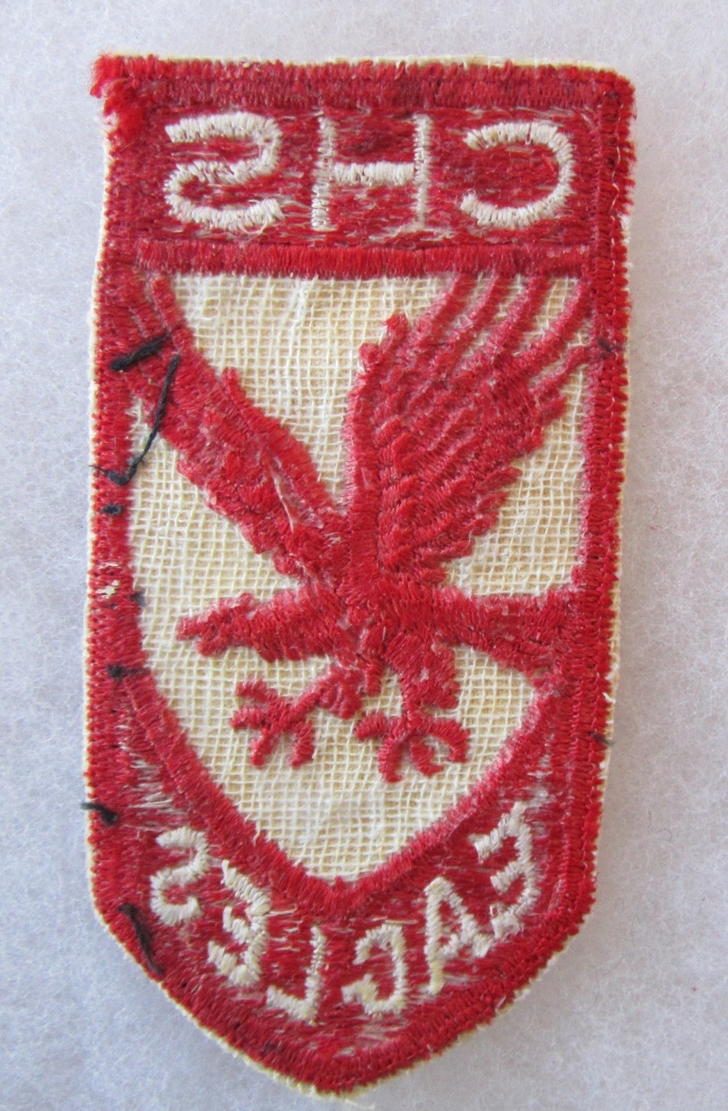 ORIGINAL Vintage CHS EAGLES HIGH SCHOOL ROTC PATCH with Cut Edge