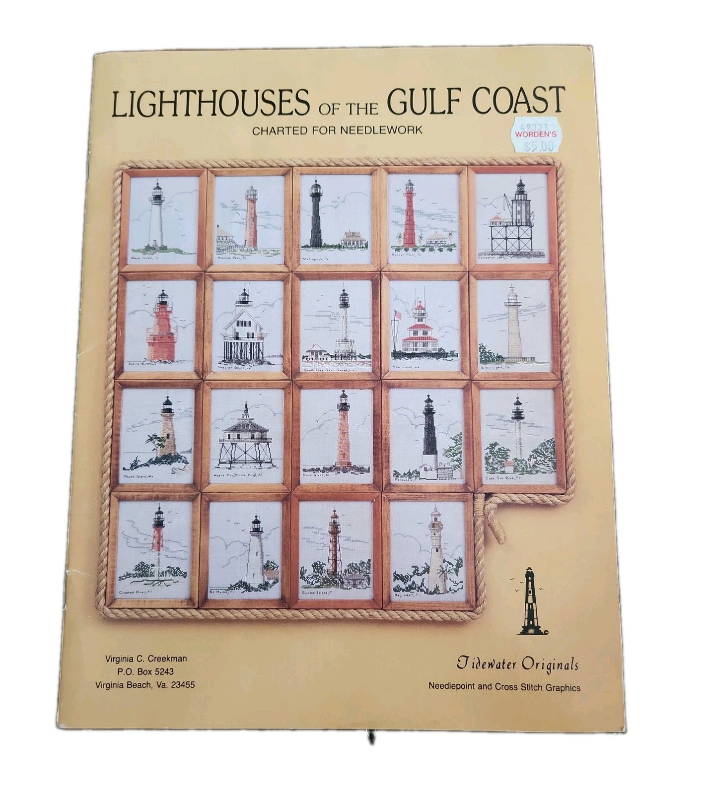 Lighthouses of The Gulf Coast Charted For Needlework Cross Stitch NEW OLD STOCK