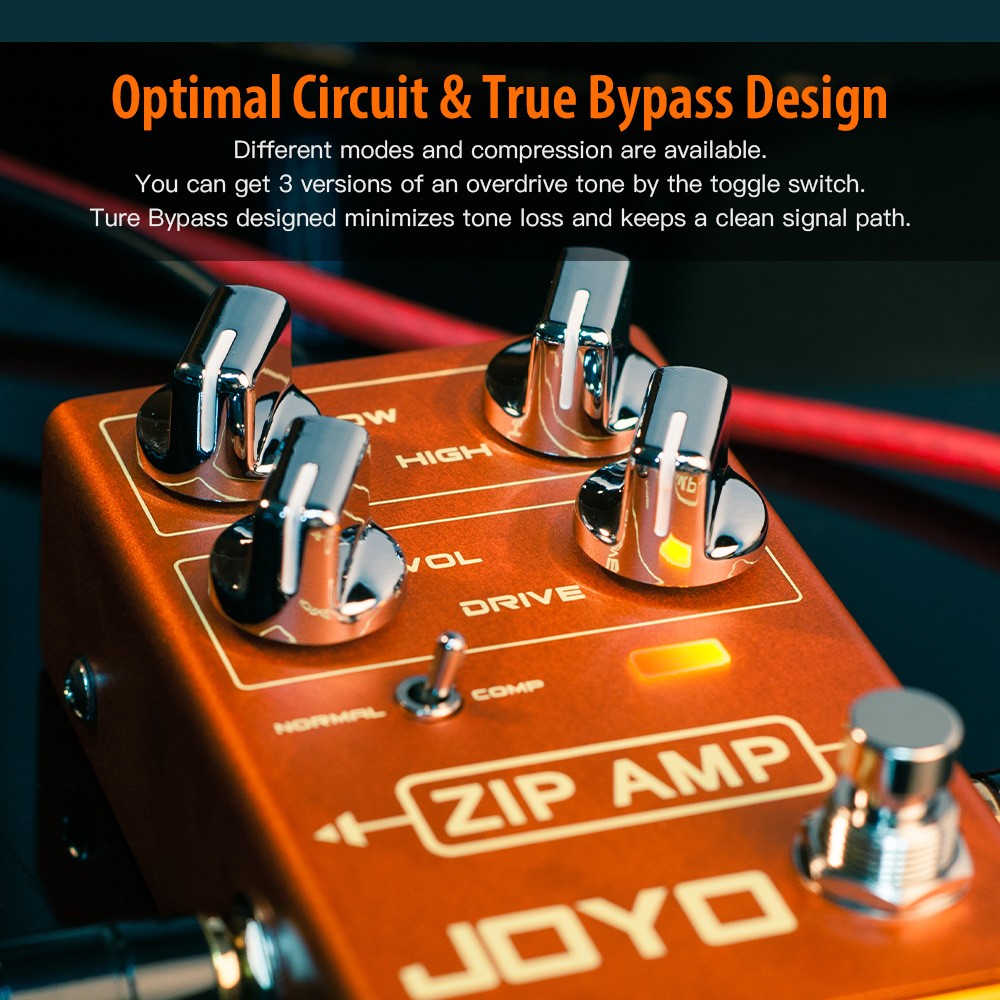 JOYO AMP Pedal Simulate Amplifier Effect Compression Overdrive Pedal for Guitar