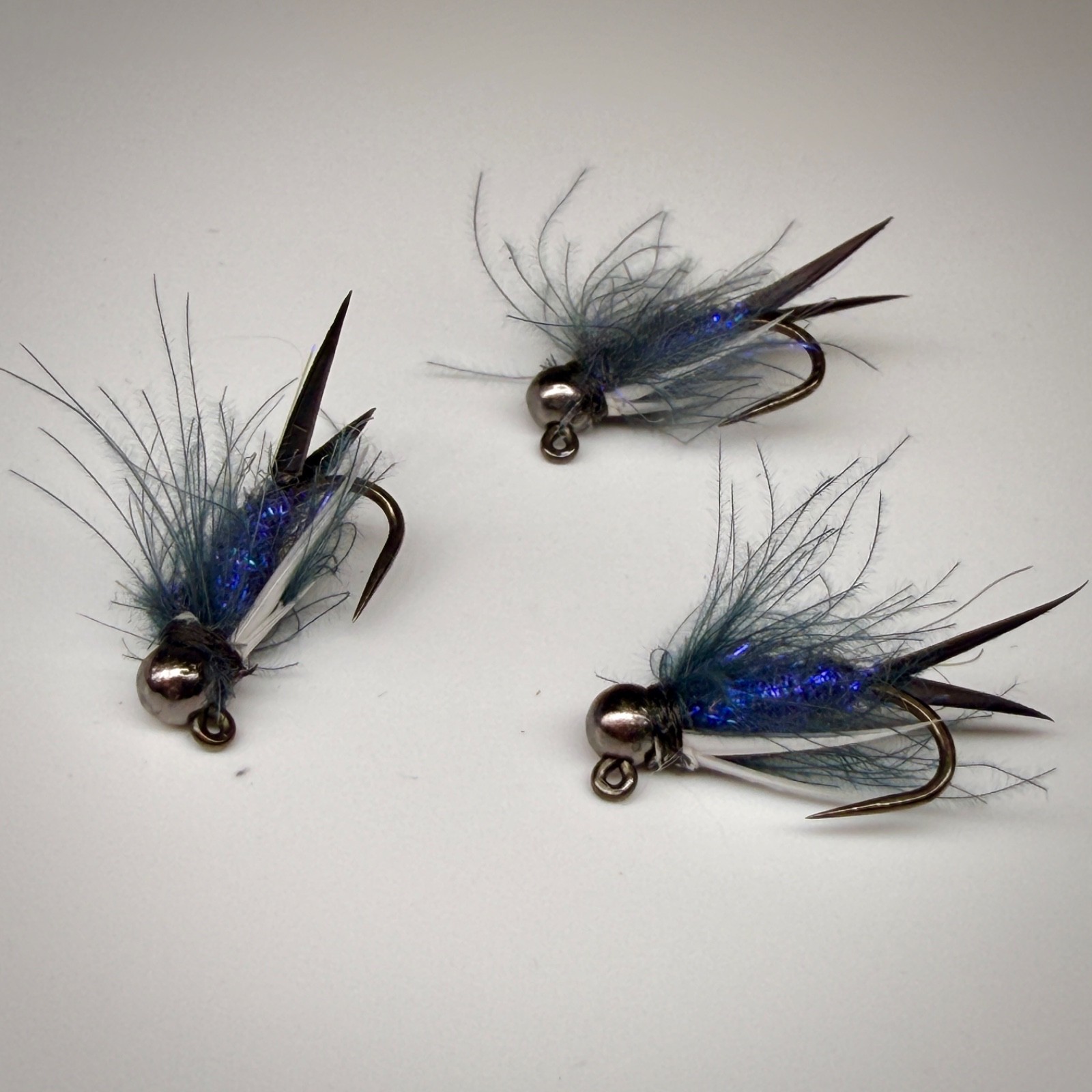 Fly Fishing Flies – BH Purple Reign - 12pc #14 Midge Nymph Hand Tied Trout Flies