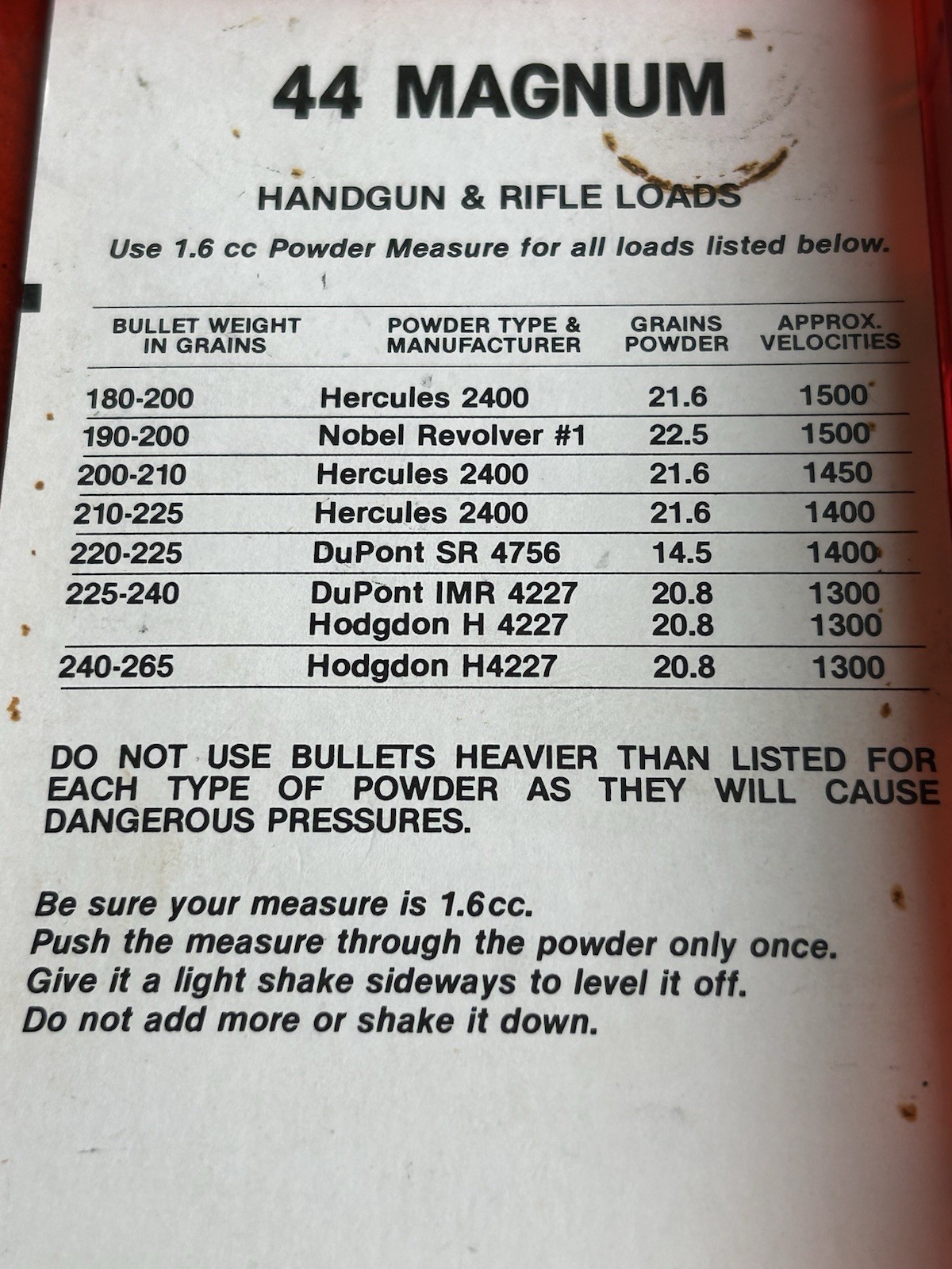 Lee Precision Reloading Kit 44 Magnum 90260 Preowned Complete