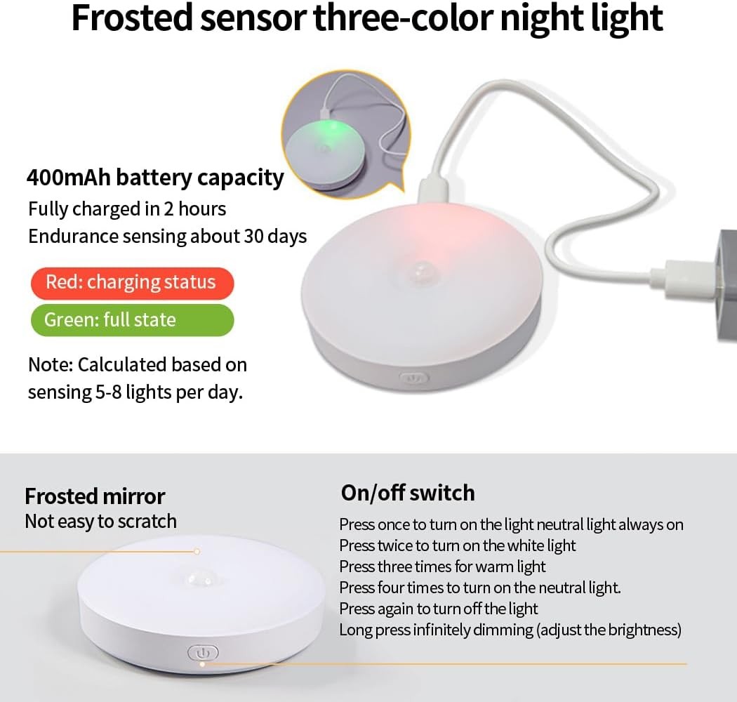 Wall-mounted 6-Pack USB-charging LED Stair Lights