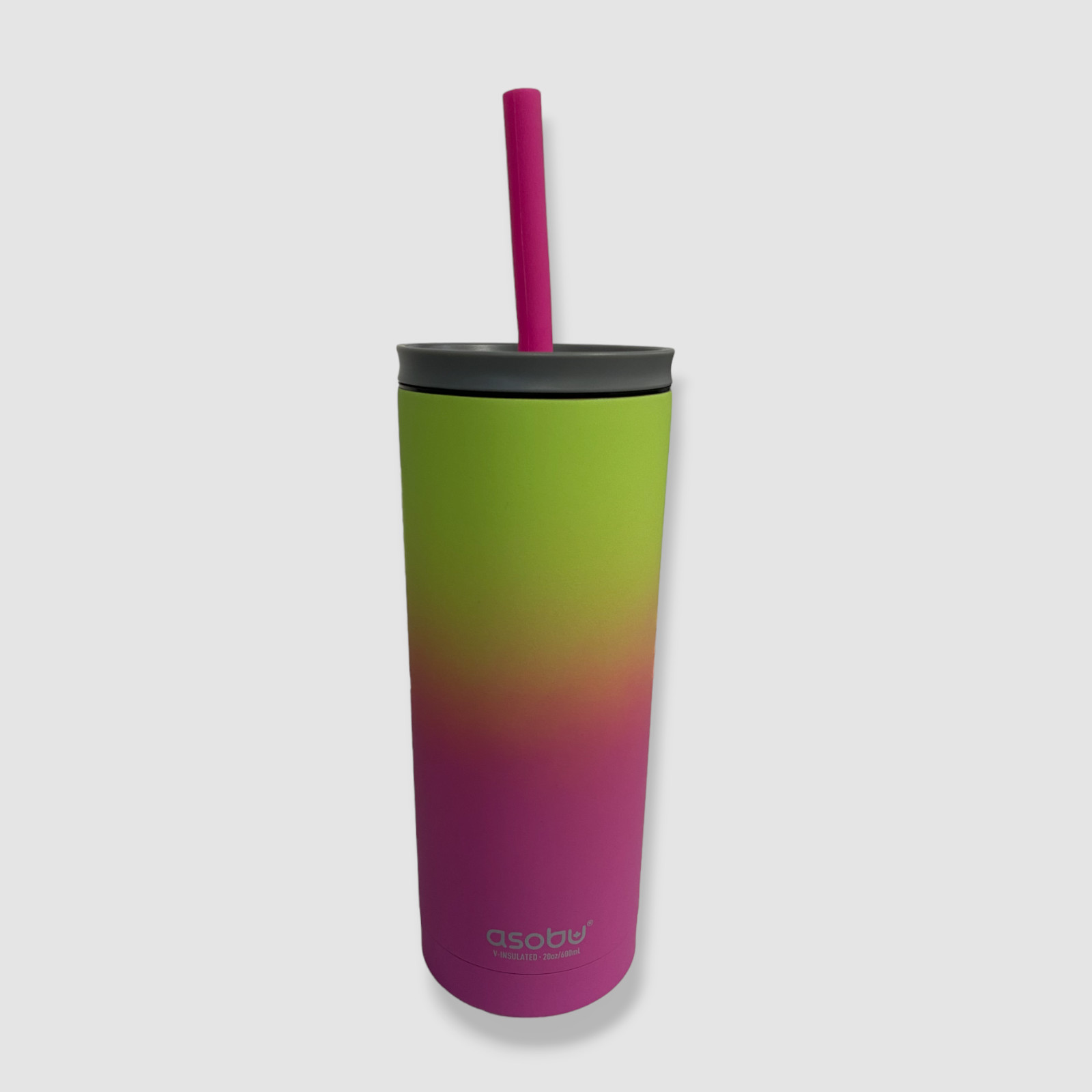 $20 Asobu Pink/Green Neon Vacuum-Insulated Stainless Steel Tumbler