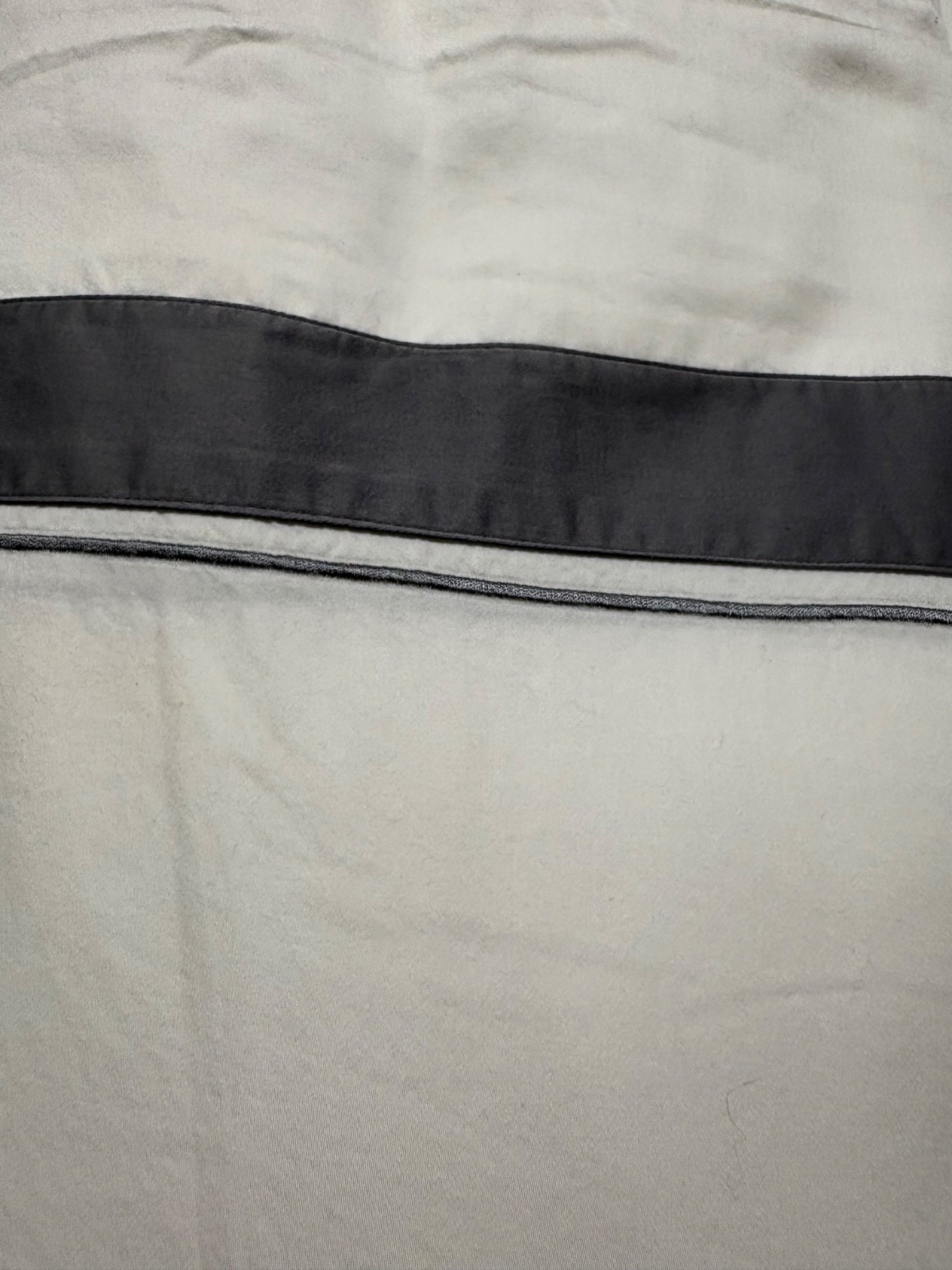 frette king flat sheet white with grey trim