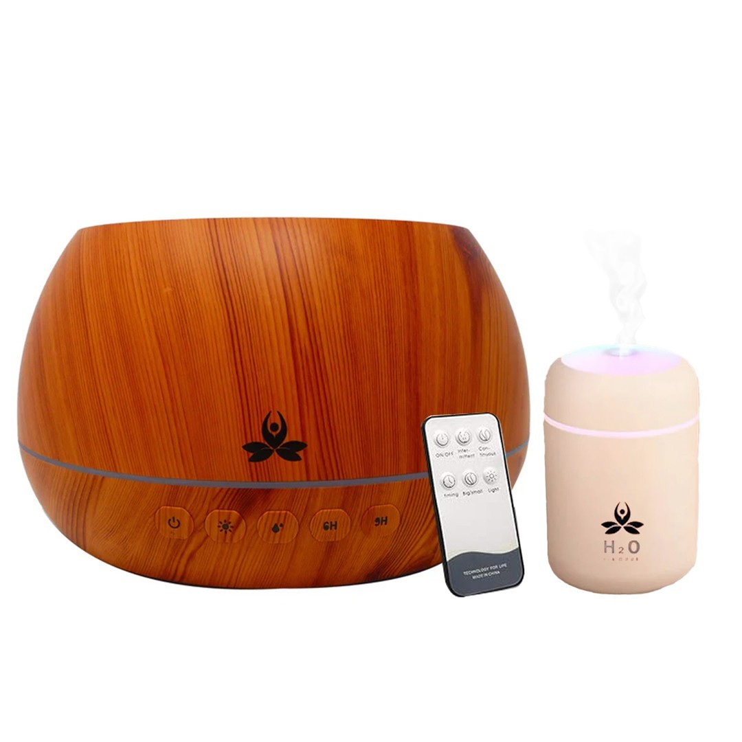 Essential Oil Diffuser For Large Spaces (MAHAN) & Free Pink Car Humidifier