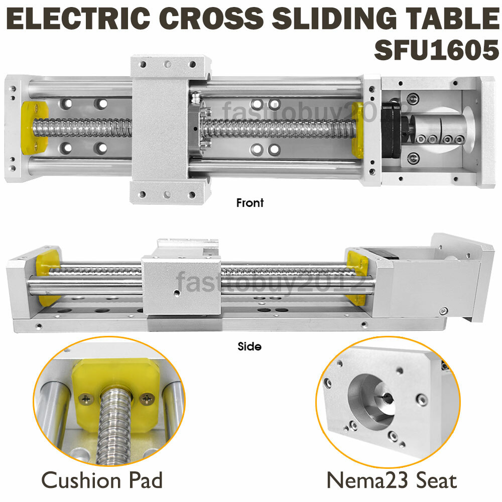 700mm Linear Stage Module Cross Sliding Table SFU1605 Ballscrew with Nema23 Base