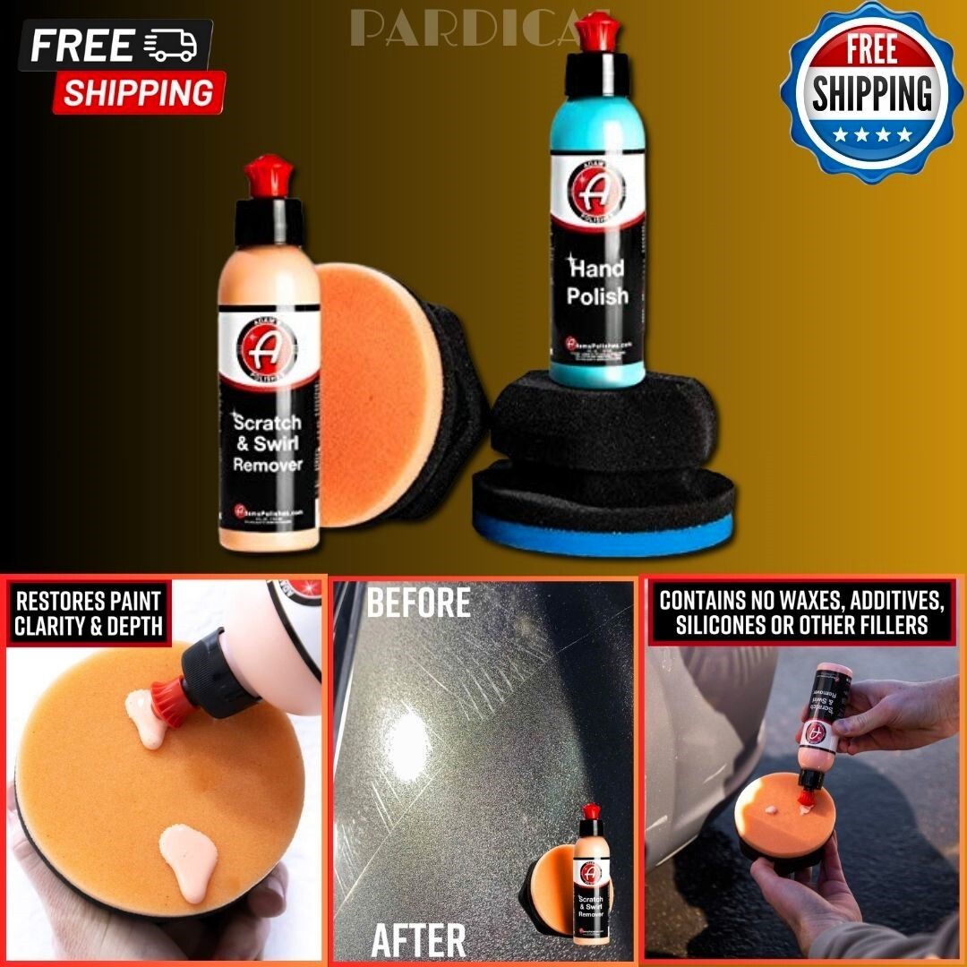 Adam's Polishes Car Scratch & Swirl Remover Hand Correction System, 2-Step Kit
