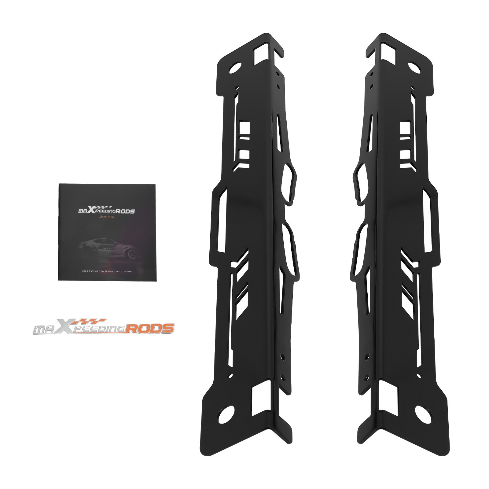 2PCS HEAVY DUTY TOE ALIGNMENT TOOL PLATES EASY WALL-MOUNTED STORAGE, BLACK