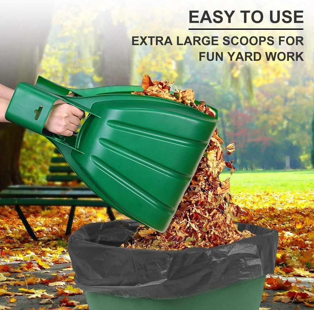 Oversized Leaf Scoops - Comfortable Hand Rake for Effortless Leaf Collection