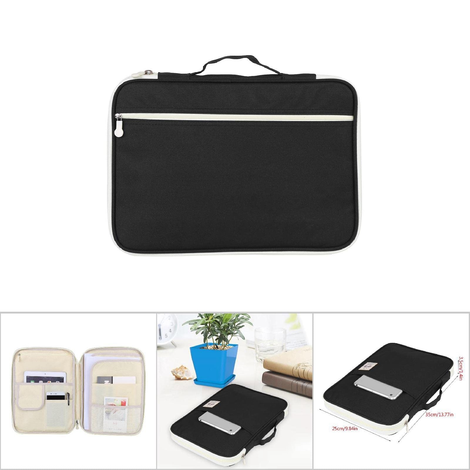 A4 Document Bag File Folder,5Colors A4 Document Bag File Folder Portfolio Org...