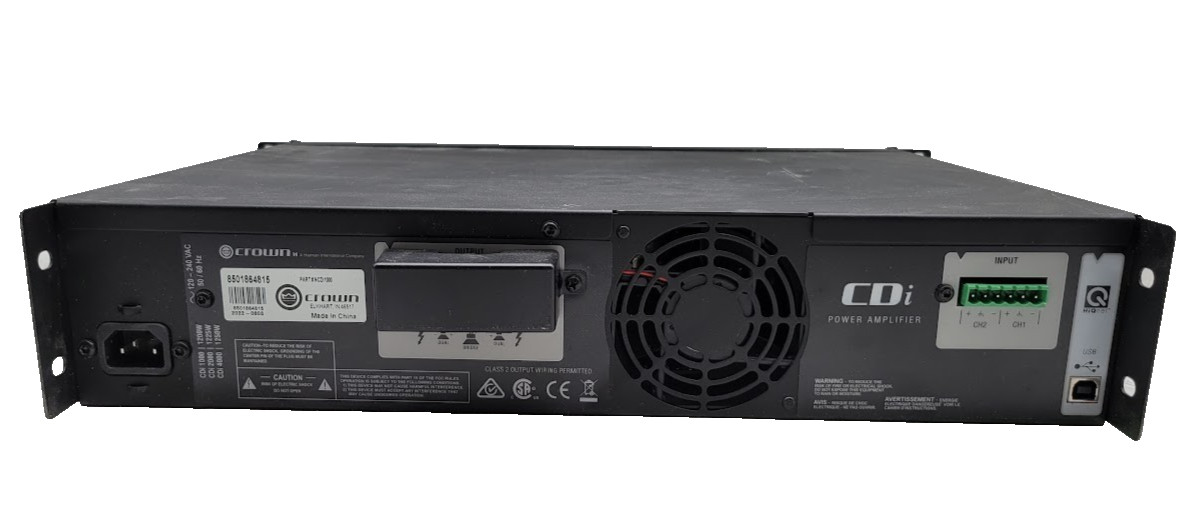 Crown CDi 1000 Stereo Channel Input/Output 1200W Power Amplifier