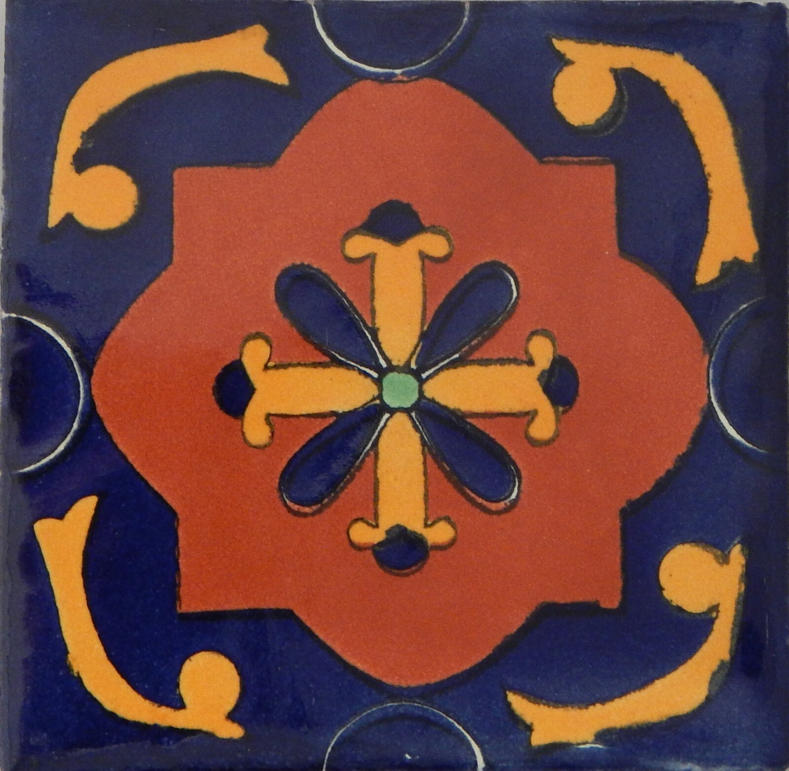 3 Sq Ft Tiles Ceramic Mexican Talavera Handmade Tile 27 PCS 4x4  - C252