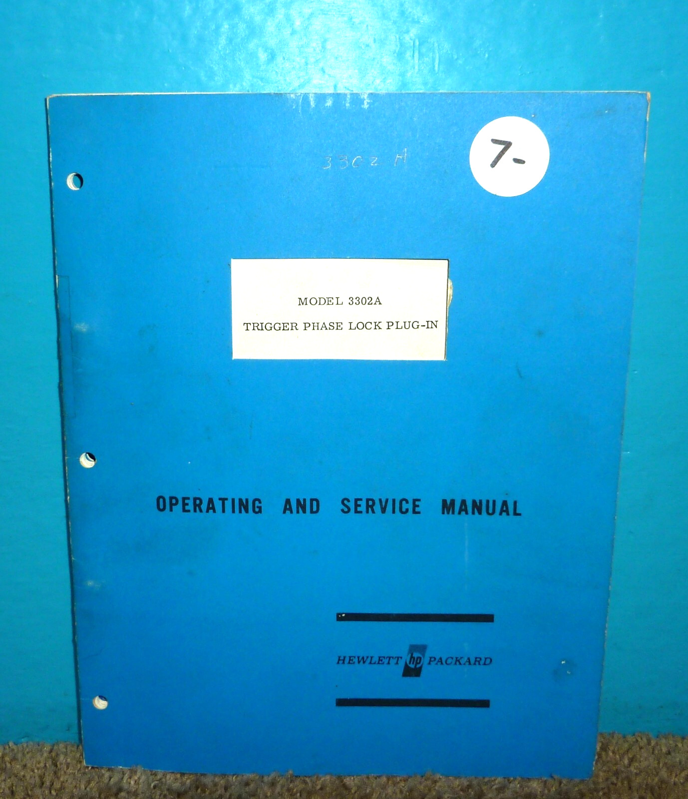 HP Hewlett 3302A Trigger Phase Lock Plug In Operating Service Manual 1965
