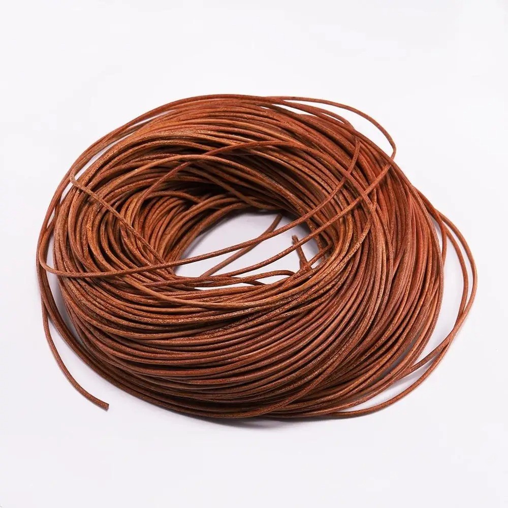 Genuine Round Leather Cord for DIY Jewelry Necklace Bracelet Making String